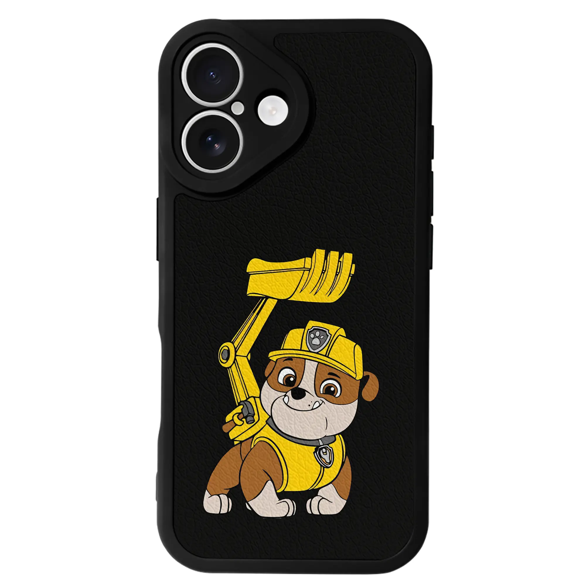 パウ・パトロール グッズ ラブル - IPhone 16シリーズ対応 ・ シリコンスマホケース ・ レザー調 ・ 高精度フィット ・ 耐衝撃 ・ ワイヤレス充電対応 ・ 精密カット